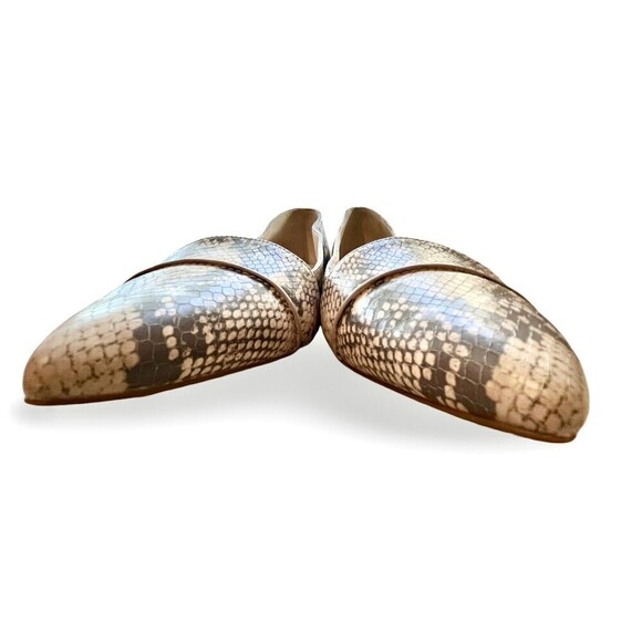 Womens Cole Haan Gray Leather Snake Print Pointed Toe Ballet Flats Size US 10B - Picture 9 of 12